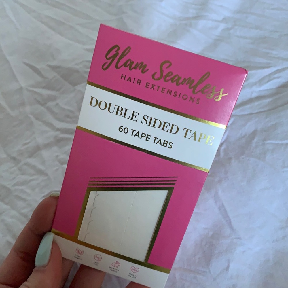 Double sided tape for hair extensions
